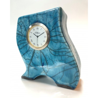 Horloge en céramique  6 pouces  bleue 17001